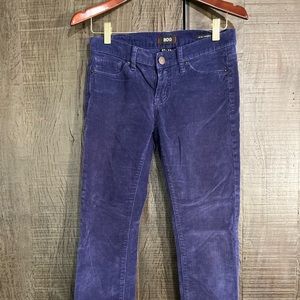 BDG mid-rise cigarette ankle corduroy pants violet color